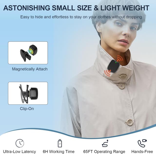 Thumbnail 4 de OSA Lavalier Inalámbrico para iPhone 🎙️ con Cancelación de Ruido