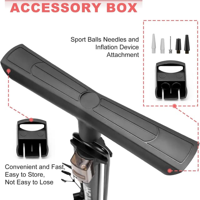 Detalle de Hycline bike floor pump 160 PSI gauge