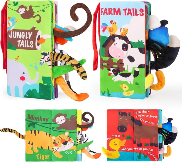 Detalle de Baby Stoffbuch von beiens 2er-Set für Babys