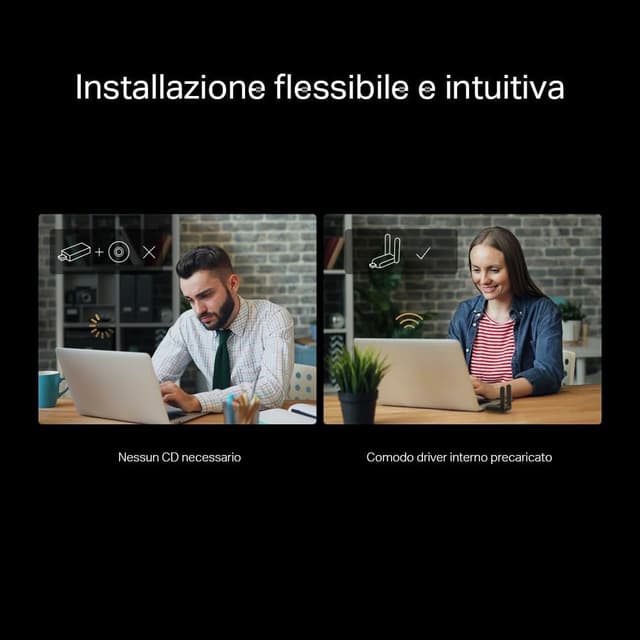 Thumbnail 5 de MERCUSYS MA72XH WiFi USB AX1800 2 antenne per PC