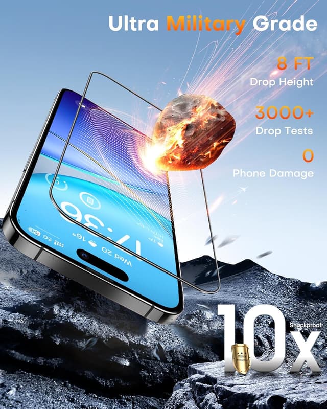 Detalle de 2+1 iPhone 16 screen protector set