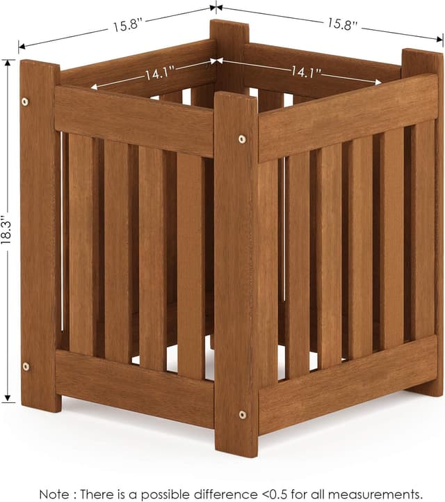 Detalle de Furinno Tioman Fioriera in legno 2 pezzi