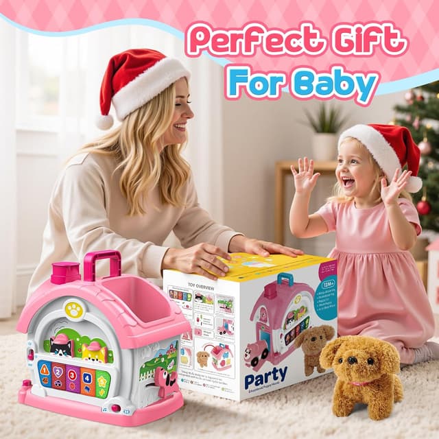 Thumbnail 6 de 6-in-1 Montessori activity house toy for 1–2 year old girls (music, lights, sound & car play)