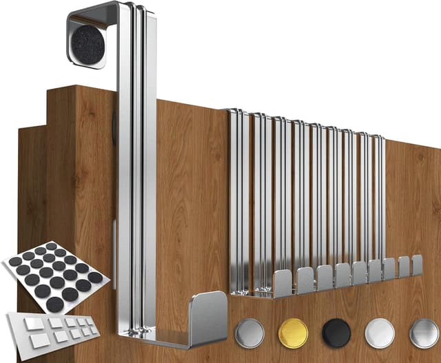 Thumbnail 6 de 4smile set da 10 ganci per porta in acciaio inox, colore oro