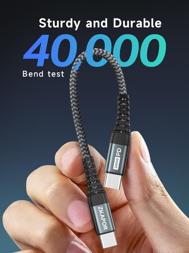 Detalle 2 de ZKAPOR USB-C auf USB-C Kabel 30 cm