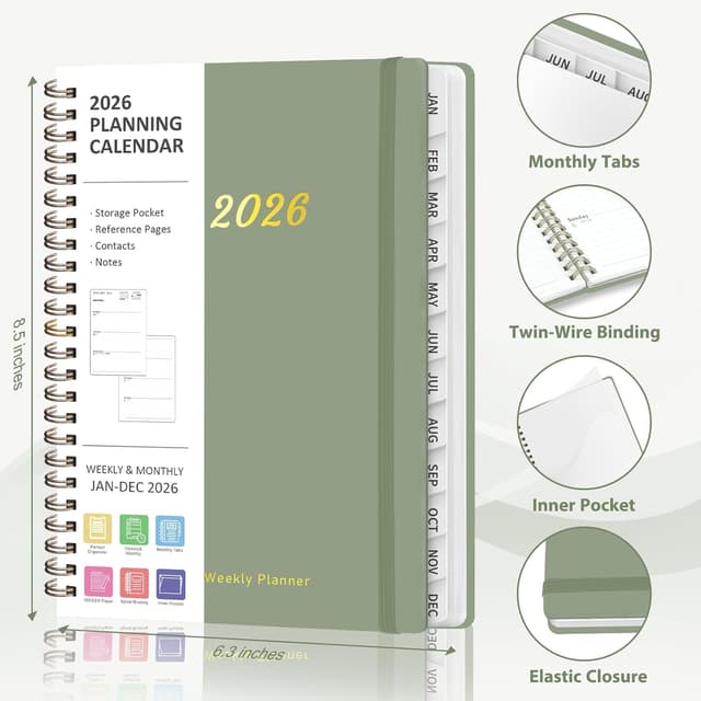 Detalle 2 de ROZZBY Agenda 2026 A5 Planner 6.3x8.5