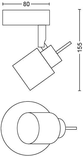 Detalle 2 de Philips 915005222101 - Punto de luz Gris