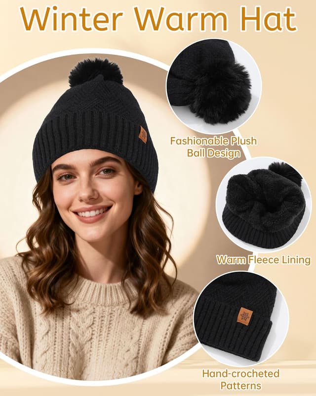 Thumbnail 5 de Ensemble bonnet écharpe gants hiver Coubeau