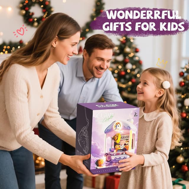 Detalle 2 de Large Claw Machine for Kids Unicorns — Electronic Vending-Style Prize Dispenser Toy