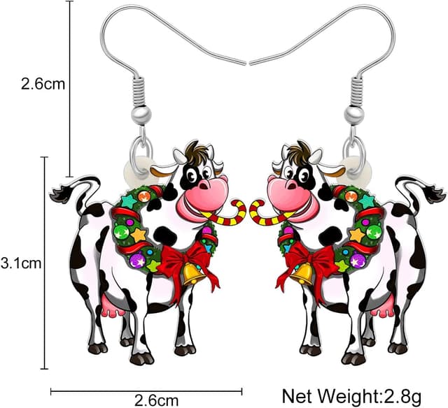 Thumbnail 4 de LONYOO pendientes vaca acrílico 31x26 mm