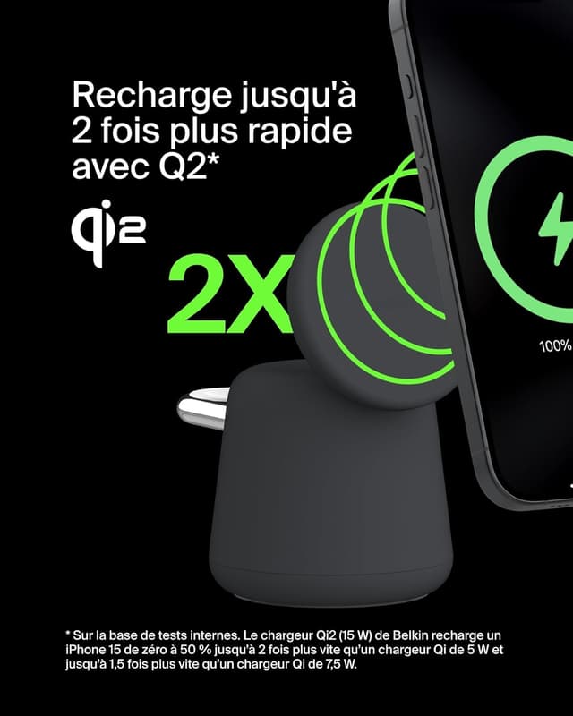 Thumbnail 1 de Belkin BoostCharge Pro Station 2-en-1 Qi2