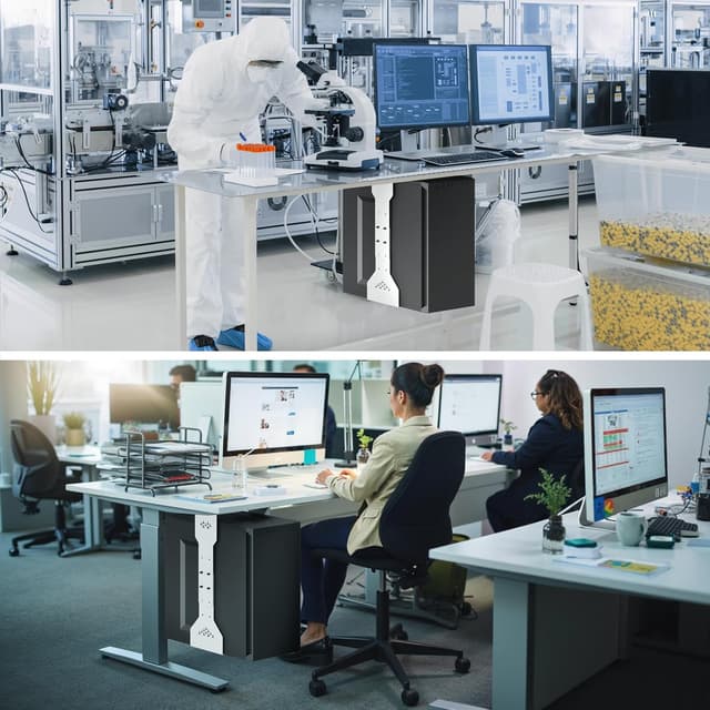 Detalle 2 de PUTORSEN PC-Halterung unter dem Schreibtisch – verstellbar bis 340 mm, bis 35 kg, weiß