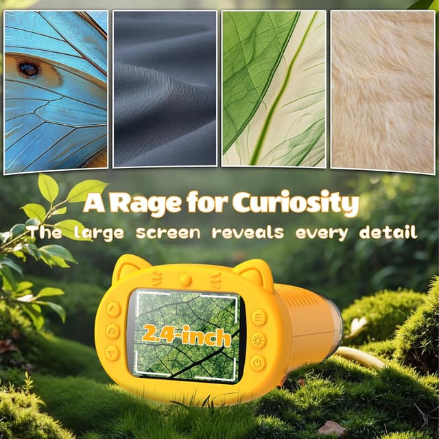 Thumbnail 2 de OAEBLLE Microscope Enfant 1000x avec écran 2,4″