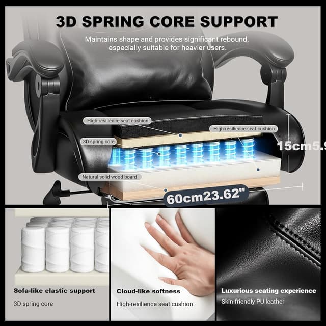 Detalle de BASBTBL Executive Office Chair 200kg heavy duty