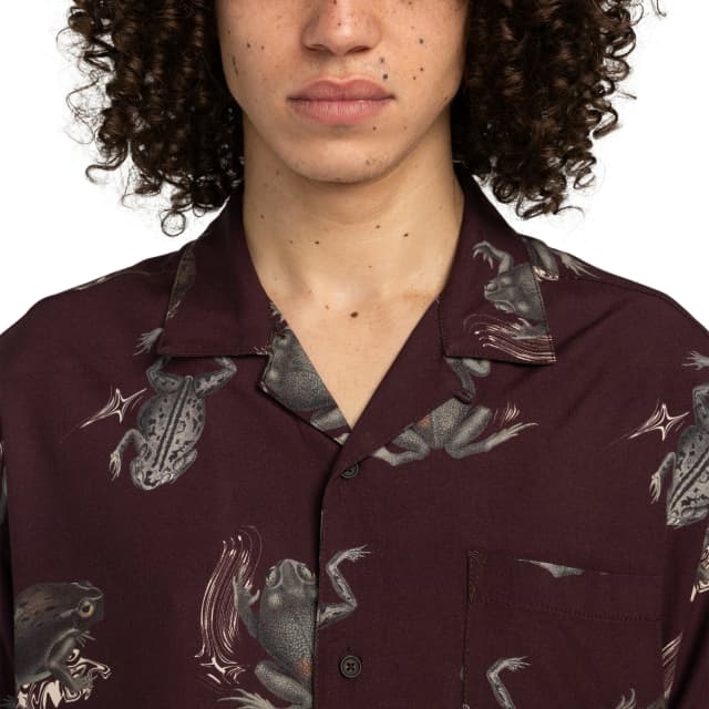 Detalle de Element Camisa de hombre Resort de manga corta en viscosa (colección Mainline)