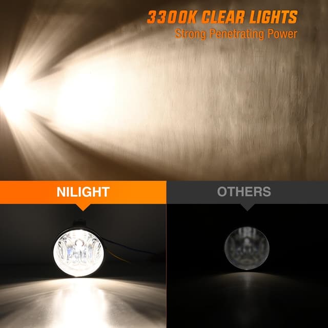 Detalle de Nilight Fog Light Assembly (H10 42W) Replacement for Toyota Tacoma, Tundra, Sequoia, and Solara