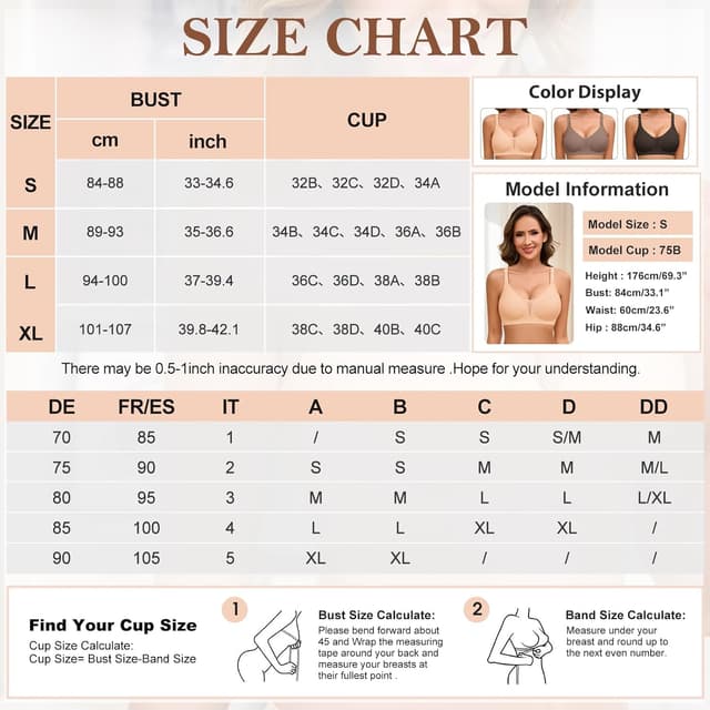 Thumbnail 5 de TOMEEK Reggiseno senza ferretto push up imbottito