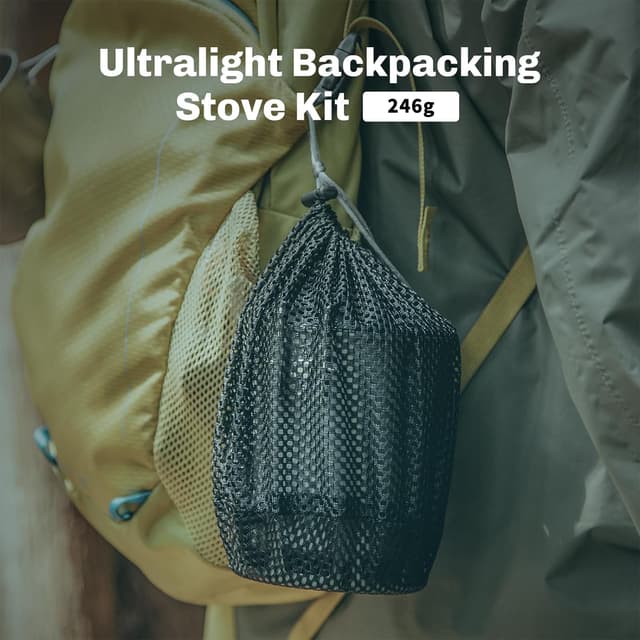 Detalle 2 de Fire-Maple Petrel Ultralight camping cookware set (0.6L pot, titanium stove, heat exchanger base)