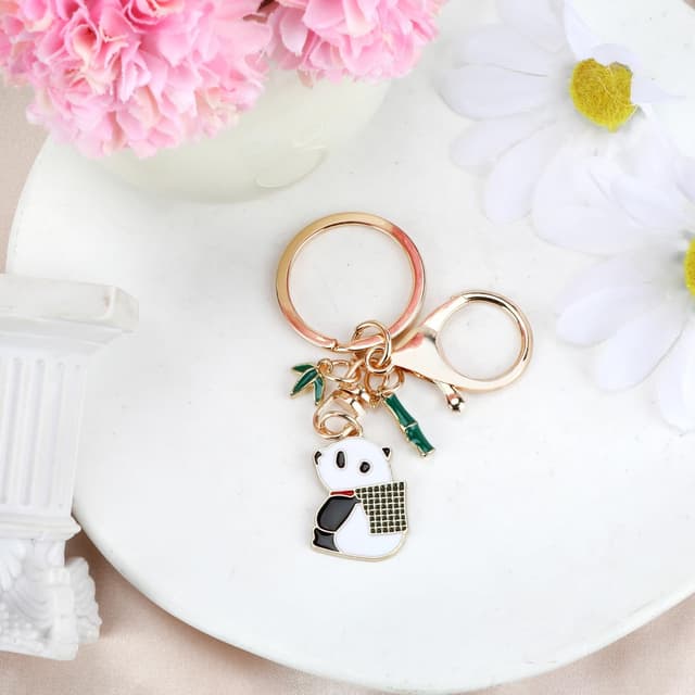 Detalle de OBEISN Cute Schlüsselanhänger Panda – kreativer Auto-Schlüsselanhänger als kleines Geschenk