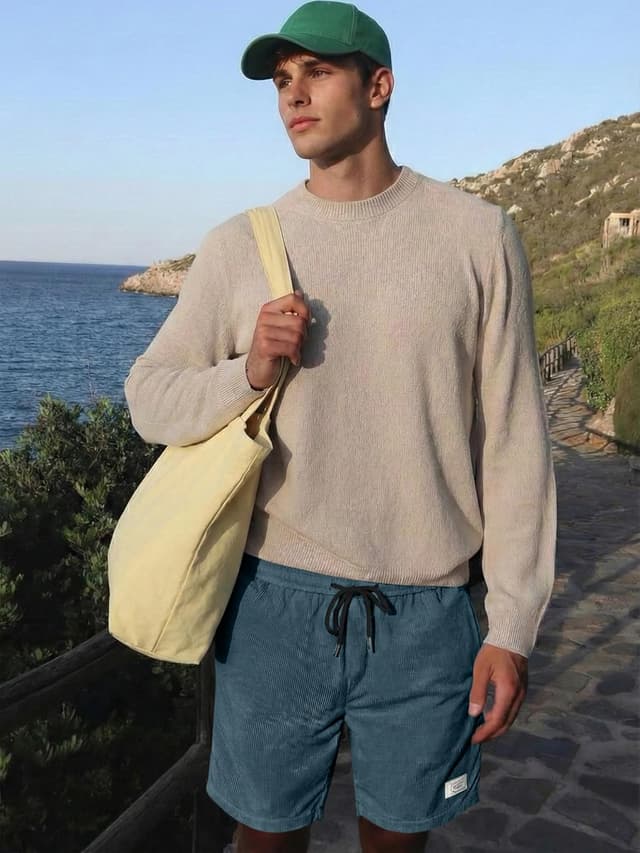 Detalle 2 de JMIERR Corduroy Shorts Herren mit Taschen