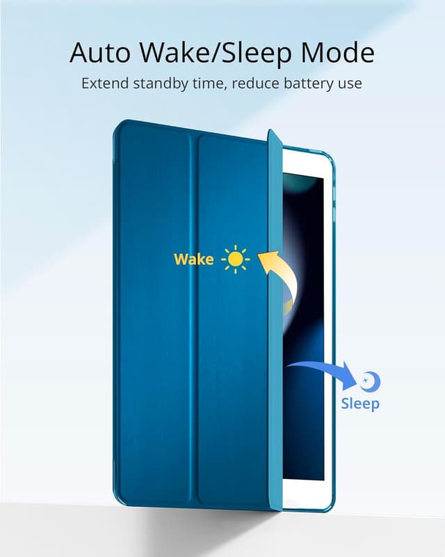 Detalle de CACOE Case for iPad 9th/8th/7th Generation (10.2 inch) in Peacock Blue with Screen Protector