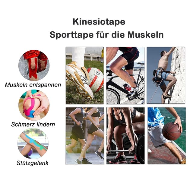 Thumbnail 6 de Carehabi Nastro kinesiologico 5 m x 5 cm 3 rotoli