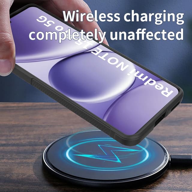 Detalle de QULLOO Schwarz Silikonhülle für Xiaomi Redmi Note 15 Pro 5G – TPU Soft Case mit 360° Schutz