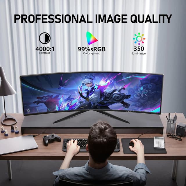 Detalle de Gawfolk 34 inch ultrawide gaming monitor 144Hz