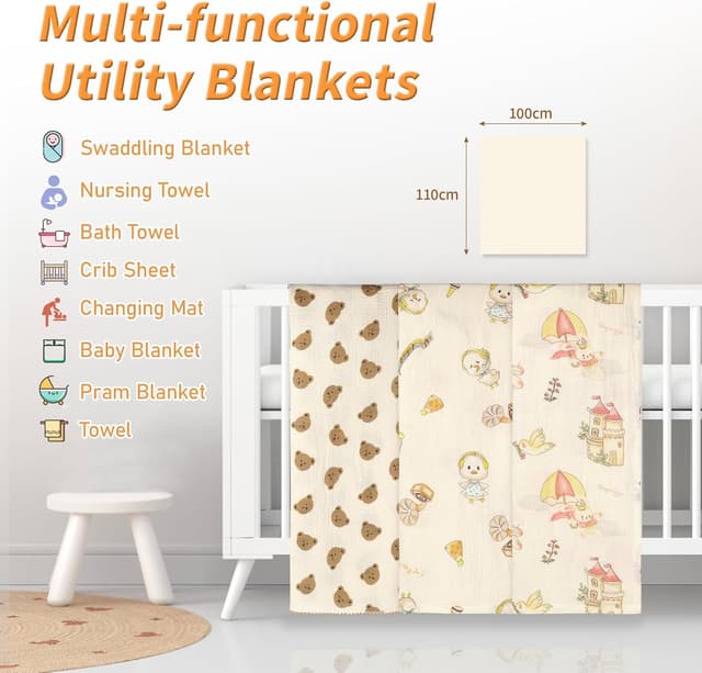 Thumbnail 3 de Hivia Musselindecke 110 x 100 cm