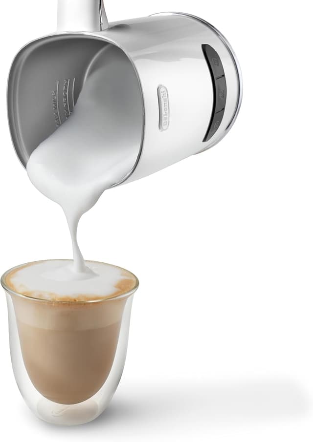 Detalle 2 de De'Longhi LatteMix EMF3.W montalatte automatico per latte e alternative vegetali, 250 ml, bianco