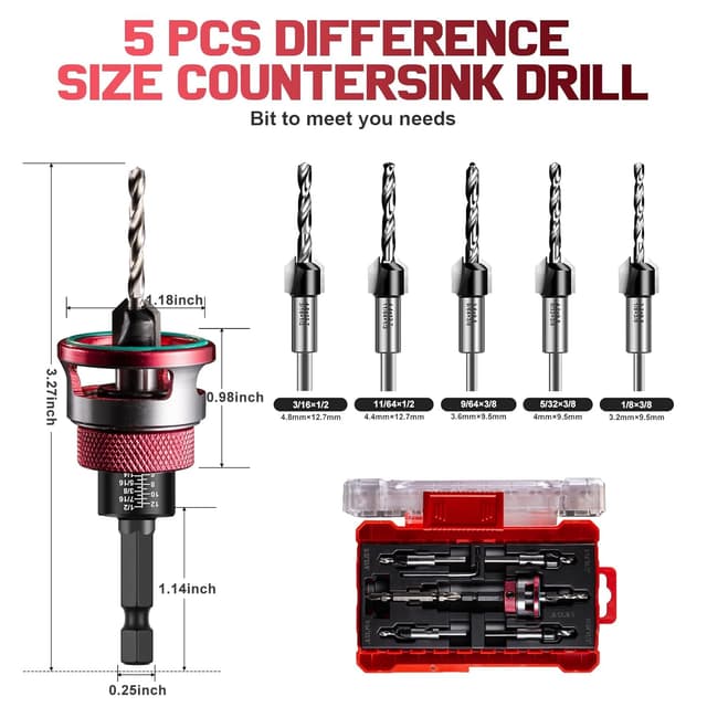 Thumbnail 1 de Punte trapano a svasatura set legno 5