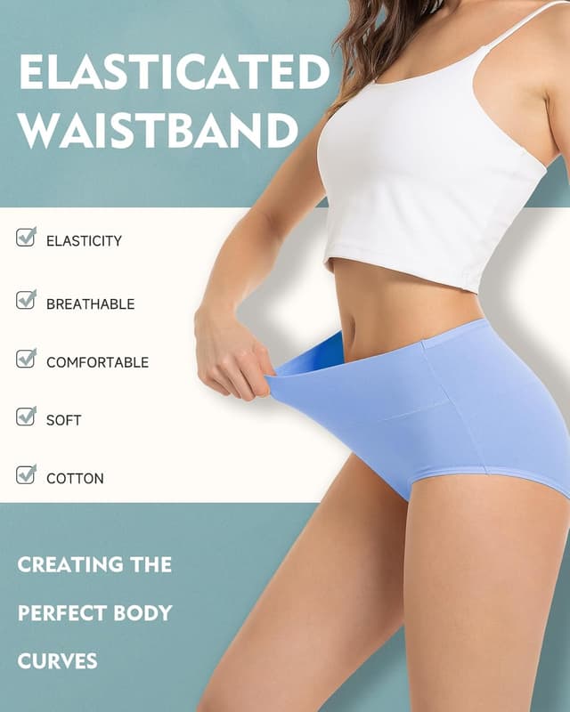 Detalle 2 de TANSTC Culotte coton taille haute femme