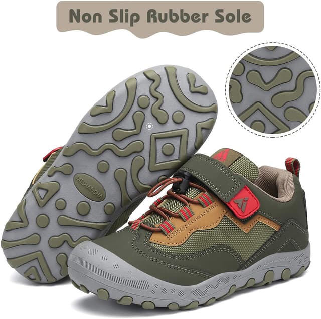 Detalle 2 de Mishansha Low-Top Hiking Shoes for Kids (Boys & Girls) — Outdoor Trekking & Walking Sneakers