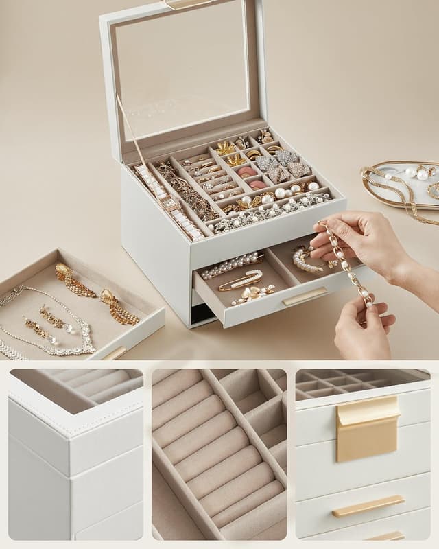 Thumbnail 6 de SONGMICS MJBC173W01 caja de joyas 4 niveles