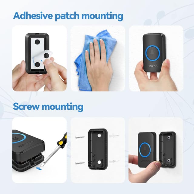 Thumbnail 6 de VOXON Wireless Doorbell 1300 ft range 🔔