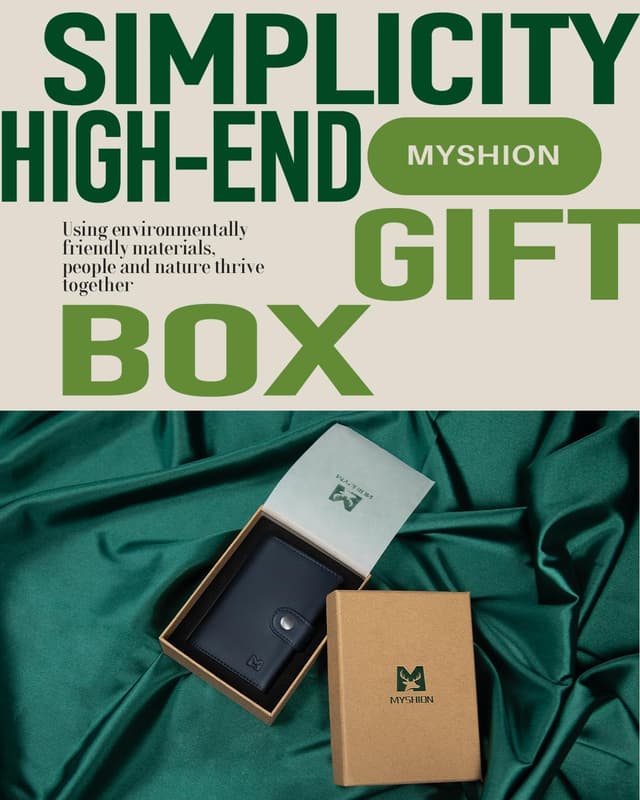 Detalle 2 de MYSHION Mens Wallet with RFID, 11 cards