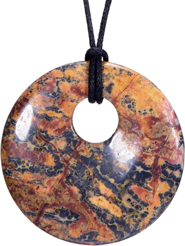 Detalle de Collana da donna Morella da 80 cm con pendenti a forma di ciambella in sacchetto di velluto