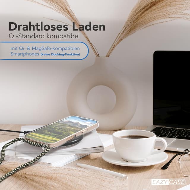 Detalle 2 de EAZY CASE iPhone 16 Pro Handykette, Grün Camouflage