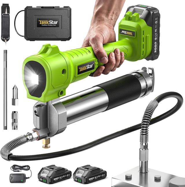 Imagen de TaskStar Battery Grease Gun 2-Battery Kit 🛠 en OfertitasTOP