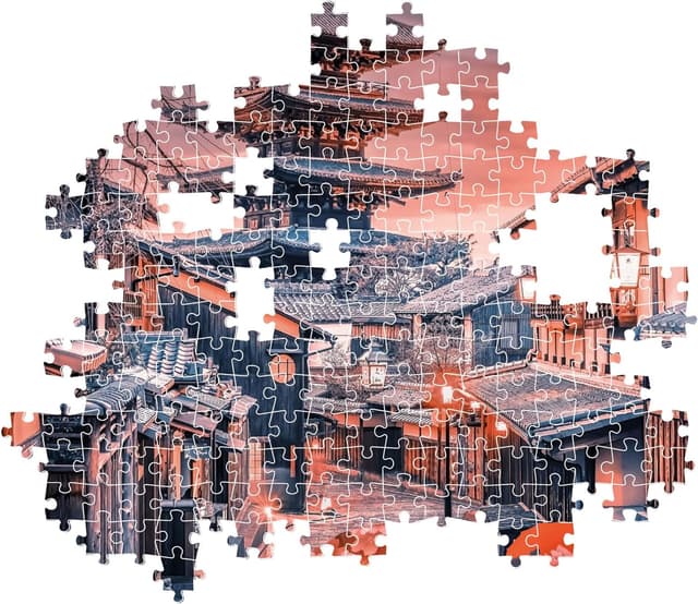 Detalle de Clementoni 500 pièces – Evening in Kyoto : puzzle adultes 500 pièces