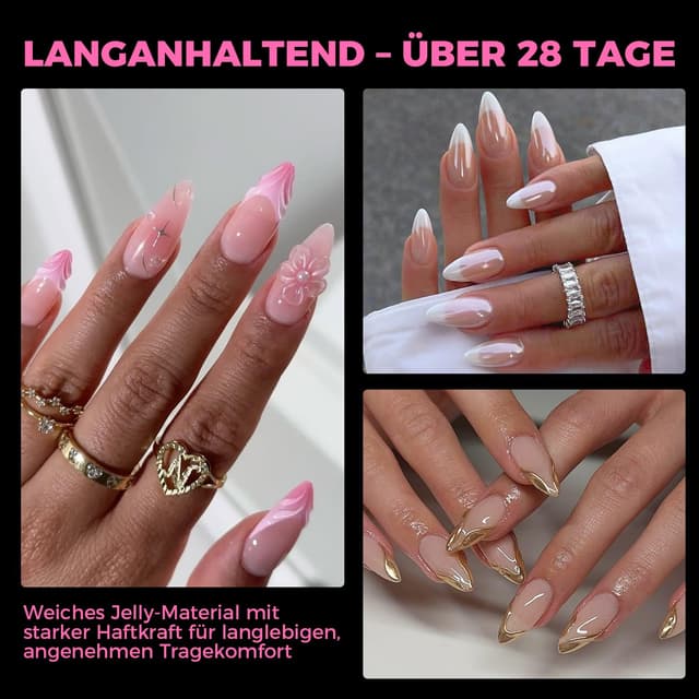 Detalle 2 de UNA GELLA Mandel Nail Tips 504 Stück 💅