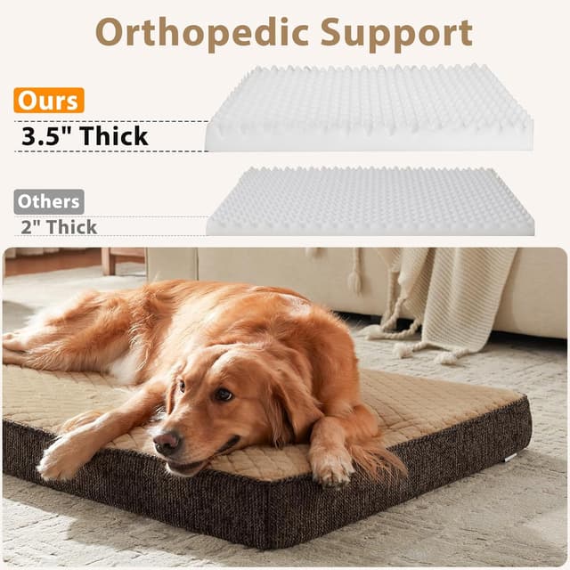 Detalle 2 de JOEJOY Orthopedic Dog Bed (Large) 89x56x8CM with Waterproof Cover & Memory Foam