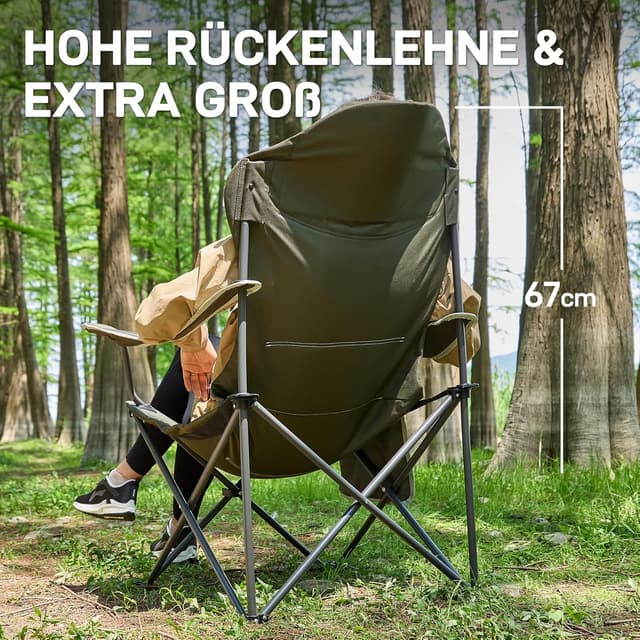 Detalle de EVER ADVANCED Luxus Campingstuhl bis 160 kg