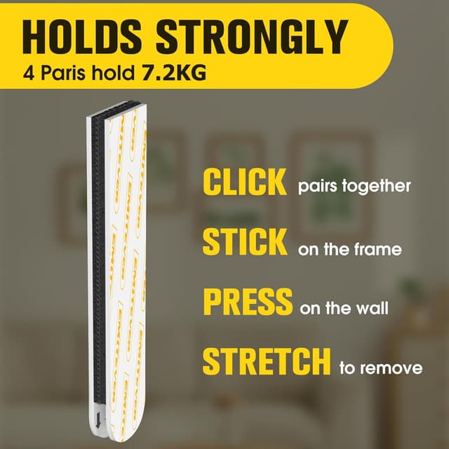 Thumbnail 1 de EMITEVER Picture Hanging Strips XL 20 Pairs 7.2 KG