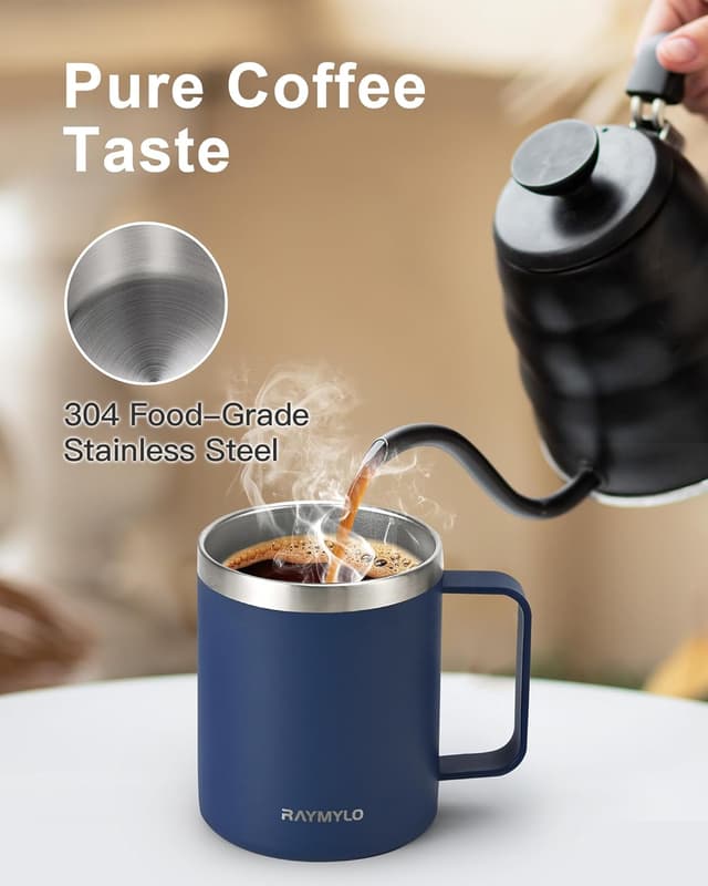 Thumbnail 3 de RAYMYLO Insulated Coffee Mug 12 oz ⌛️📘