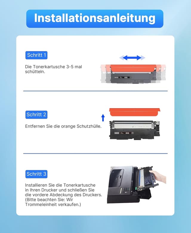 Detalle de SODFACE CLT-P404C 404S Toner-4er-Pack kompatibel mit Samsung Xpress C480/C430 – Schwarz/Cyan/Gelb/Magenta