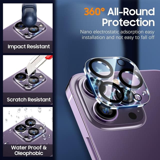 Thumbnail 1 de UniqueMe Camera Lens Protector 3 Pack