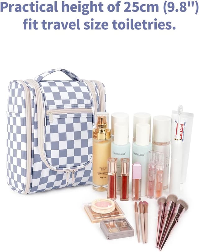 Thumbnail 3 de Narwey Checkered Travel Hanging Toiletry Bag