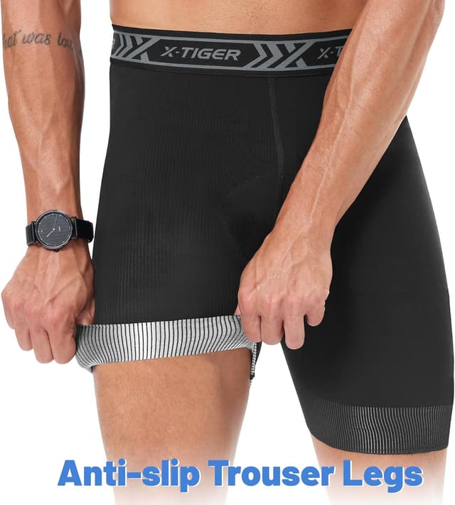 Detalle de X-TIGER pantaloncini ciclismo uomo in spugna imbottita traspirante con fondo antiscivolo per MTB