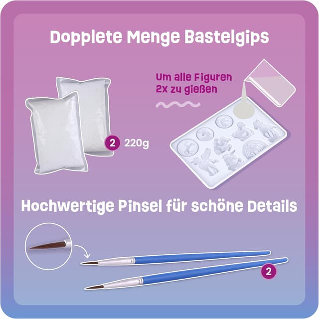 Thumbnail 6 de Smowo Pferde und Einhörner selber gießen und anmalen – Bastelset mit 10 Gipsfiguren für Kinder